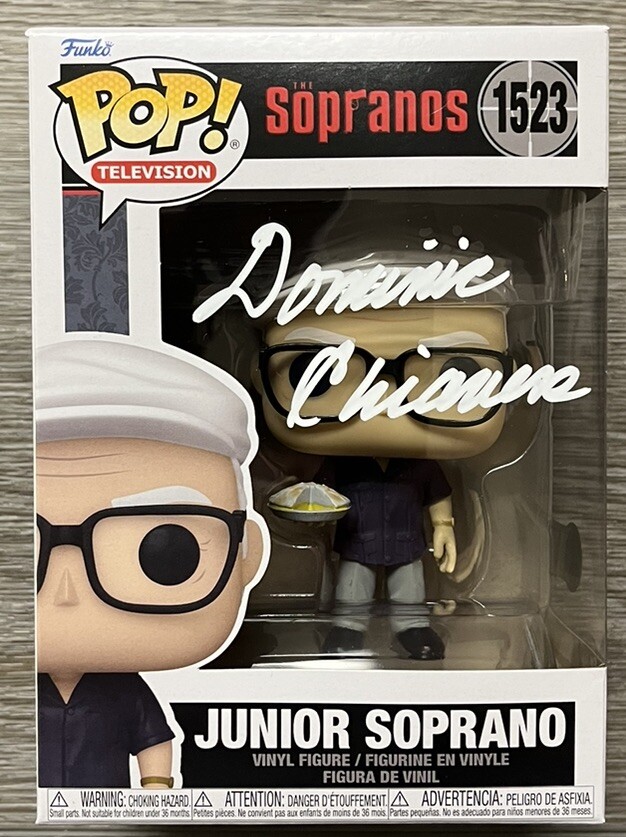 Dominic Chianese Signed Junior Soprano Funko Pop #1523 The Sopranos Beckett