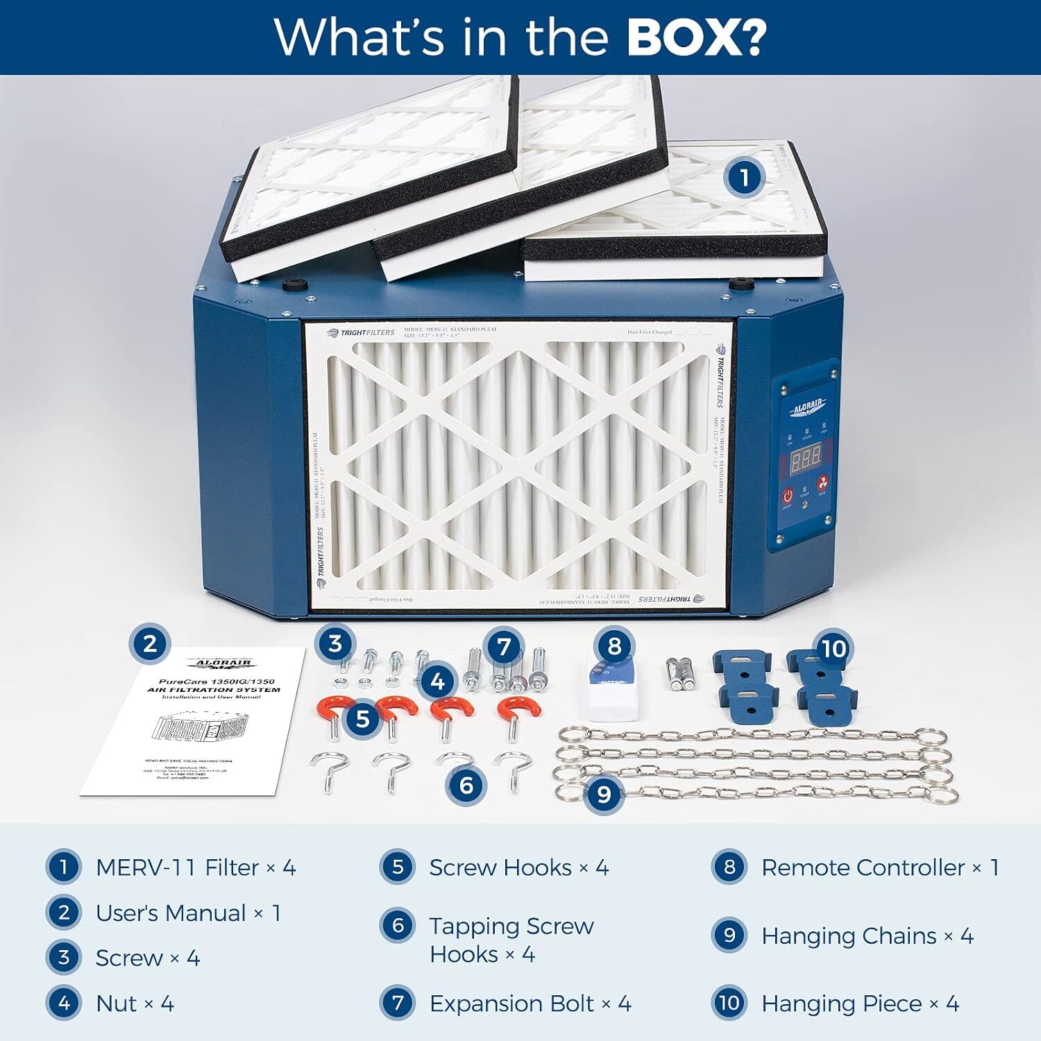 ALORAIR Intake Air Filtration System Woodworking - (1050/1350 CFM) Purecare 1350