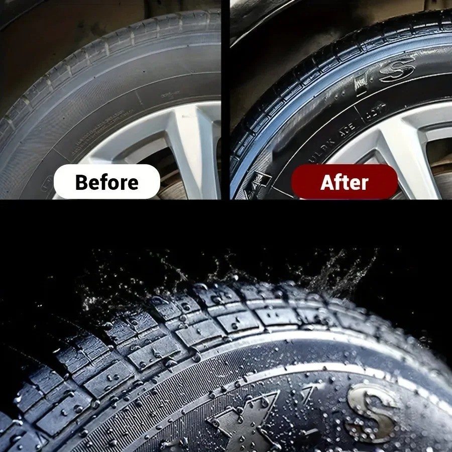 Tire Wax Black Shine Restorer Long Lasting Protection Anti Crack Formula
