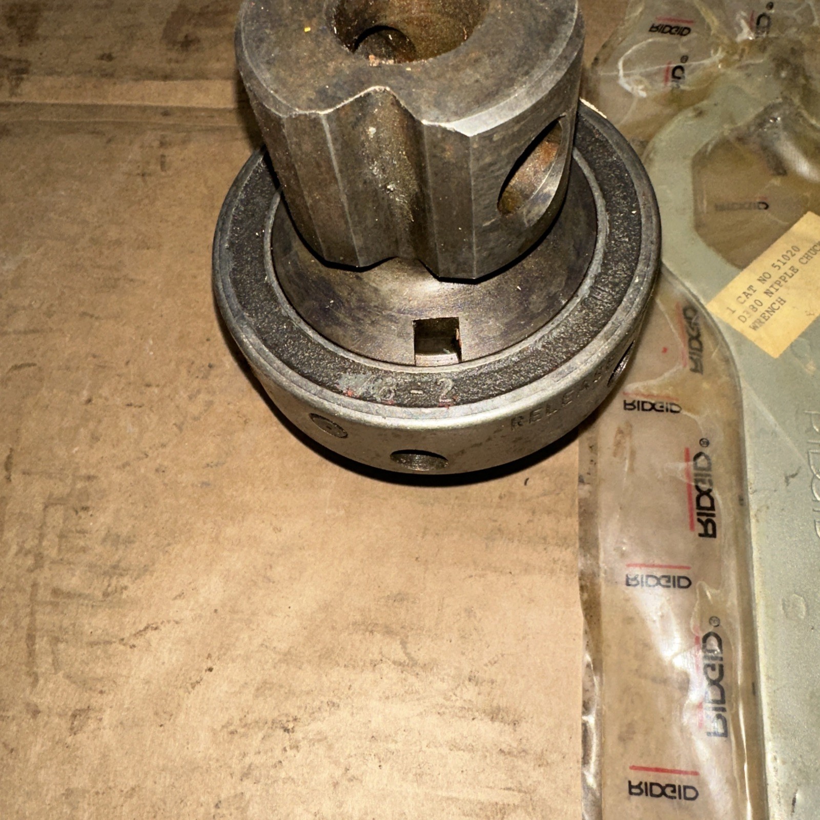 Ridgid 819 Nipple Chuck 51025 With Wrench No 9A. 51020