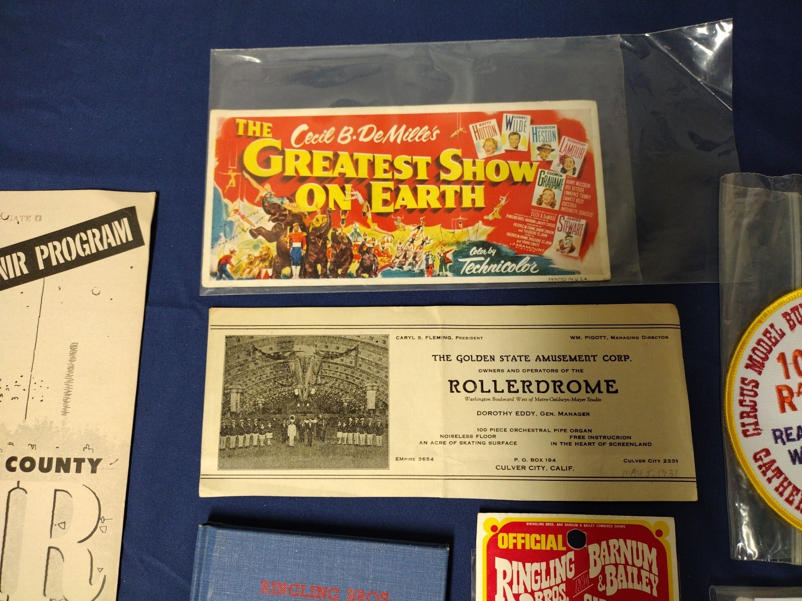 Lot#13 Ringling Bros. B&B Vintage Circus Memorabilia Some Scarce.