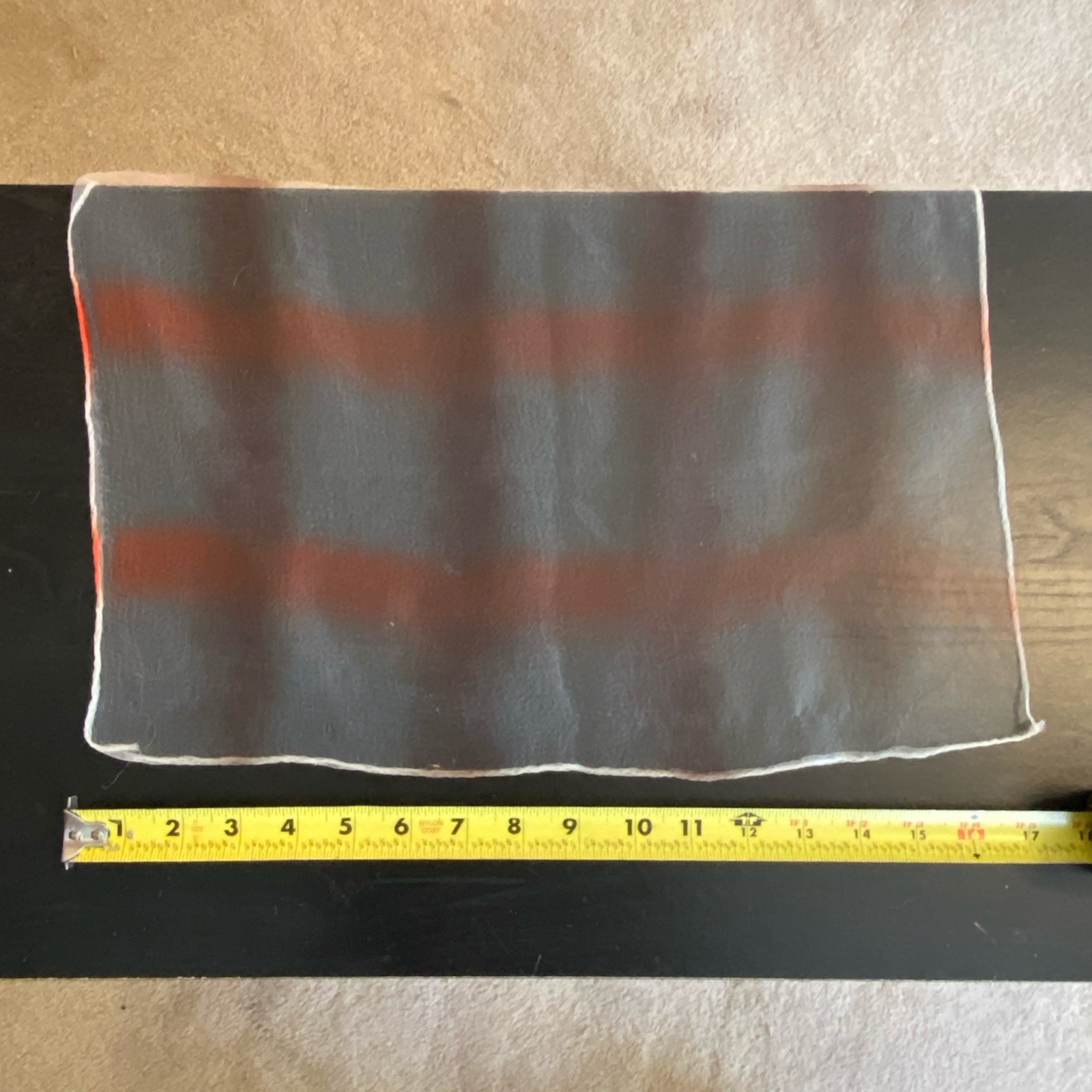 Vintage Orange & White Striped Sheer Womens Scarf Georgette