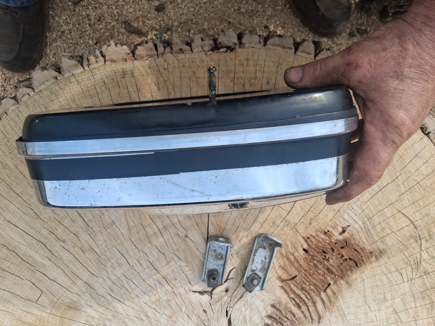 Harley Davidson Shovelhead 80 Cubic Inch Can Ham Air Cleaner With Brackets OEM