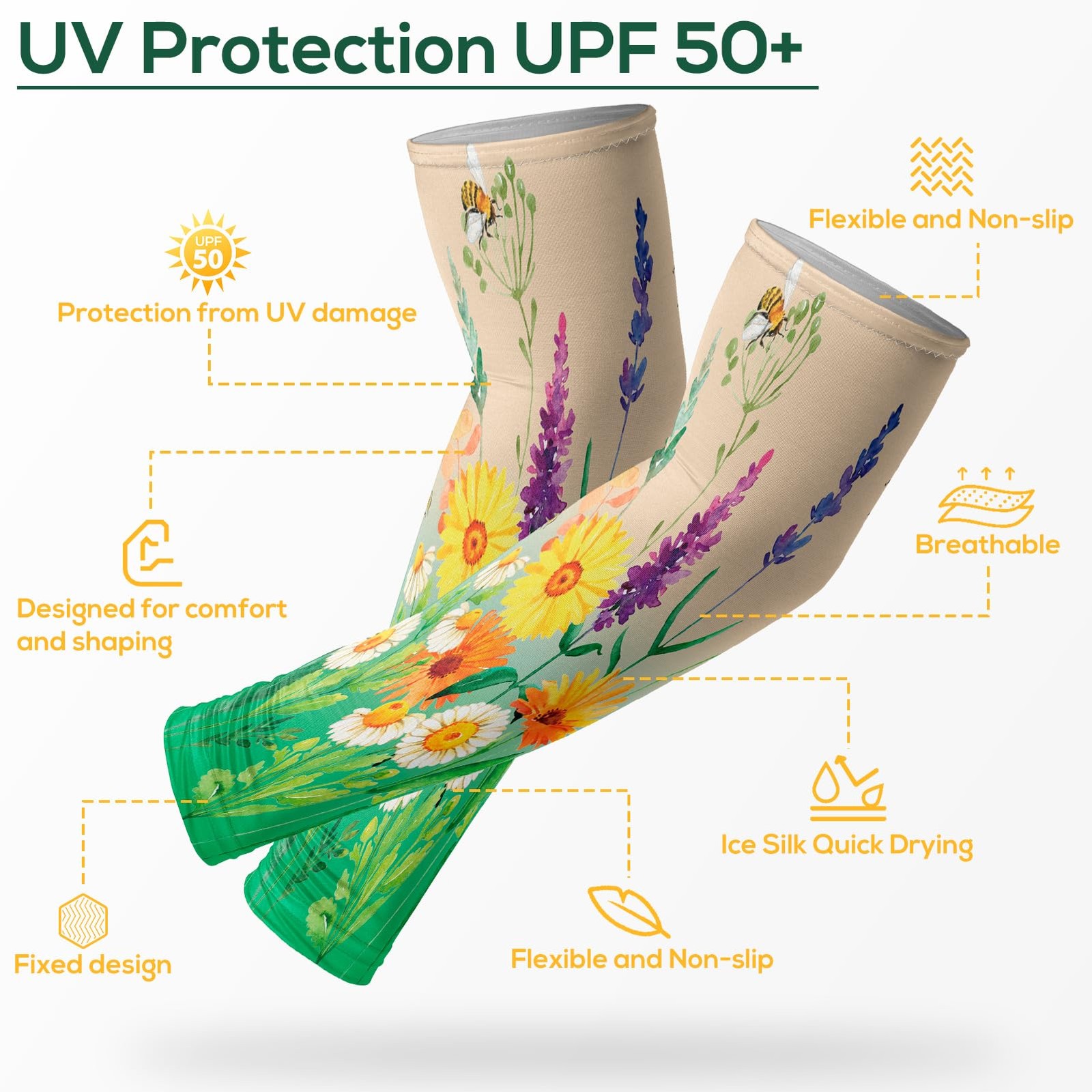 Farmers Defense Gardening Sleeves for Women 4 Pairs Sun Protection for Women