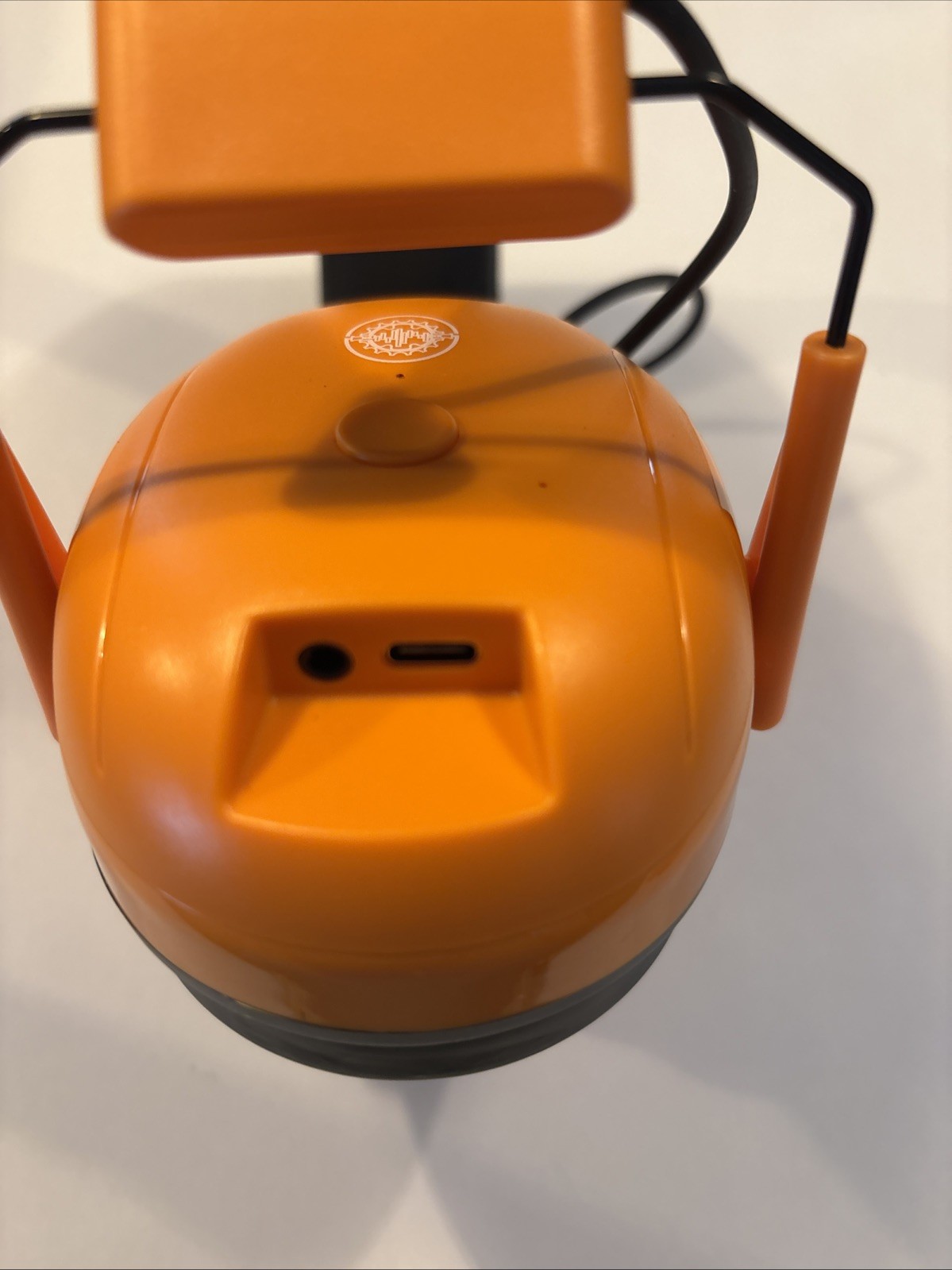 Plugfones Mercenary Lite Muff Wireless Ear Muffs Safety and Audio ORANGE READ