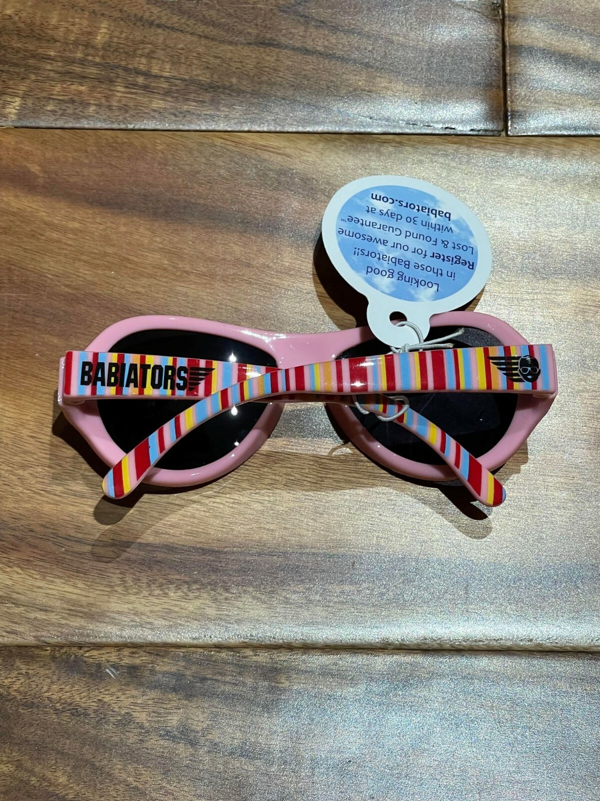 Babiators Pink Rad Rainbow Age 0-3 Polarized Sunglasses for Toddler and Infants