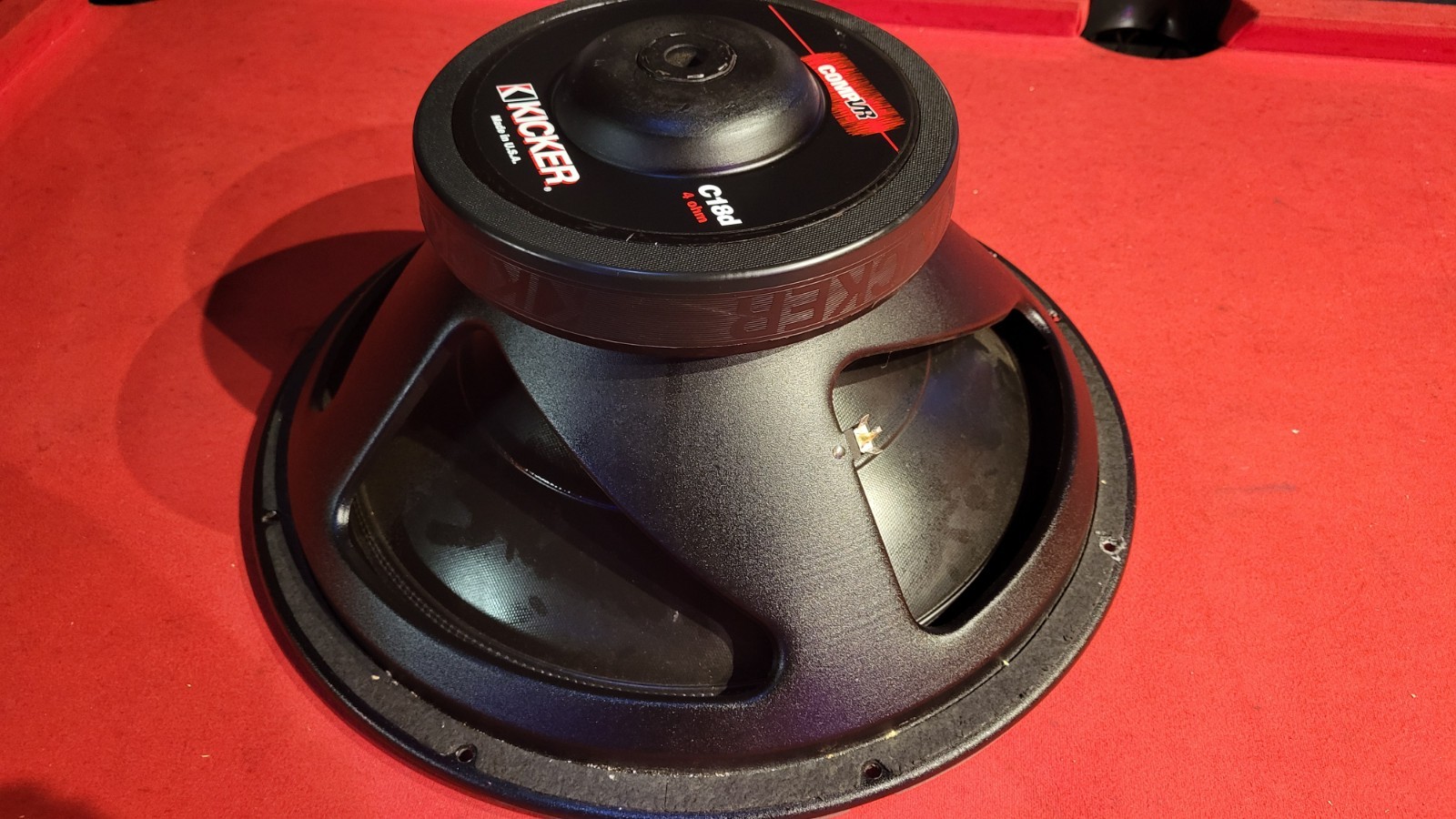 kicker cvr 18" subwoofer sigle 4ohm rare old school car audio woofer