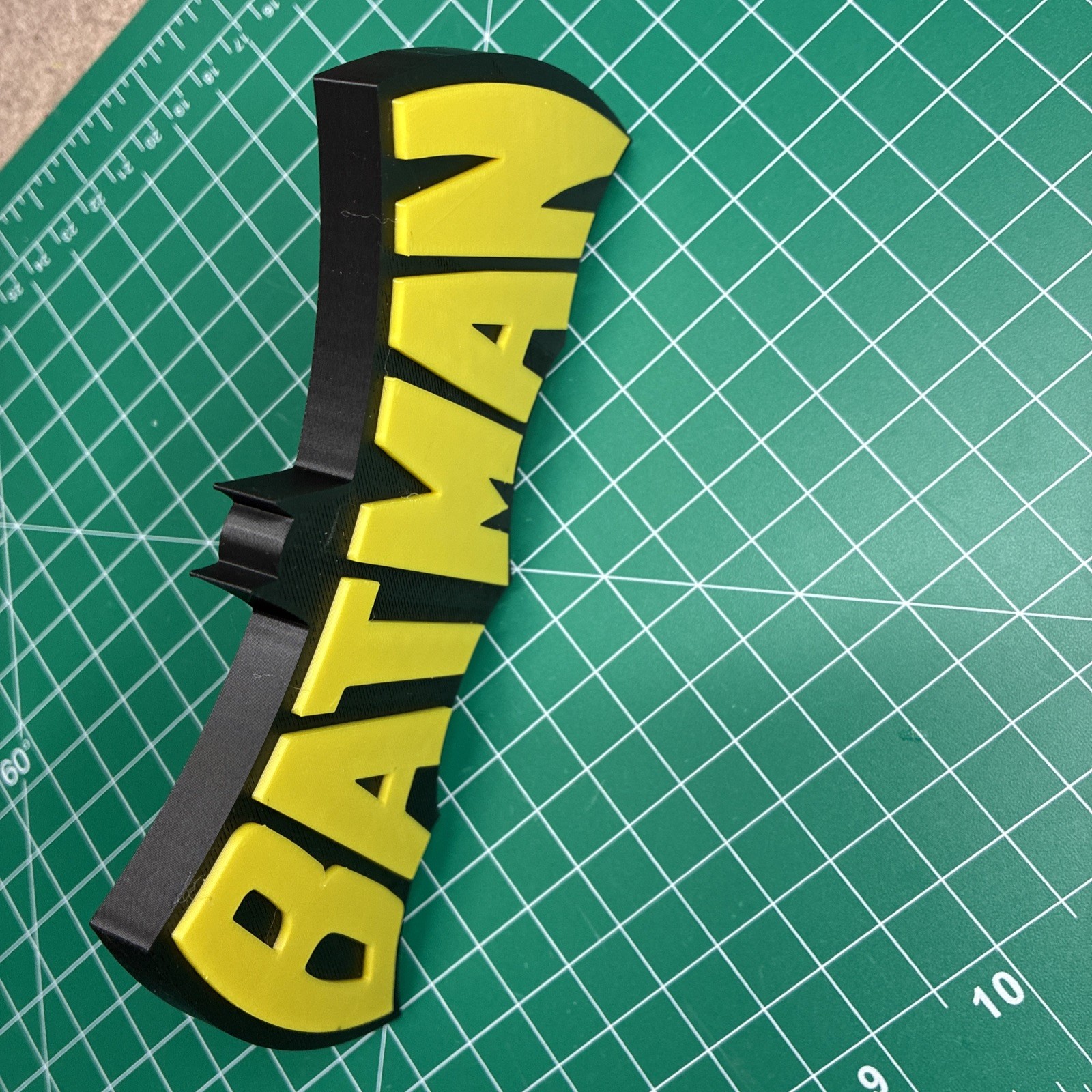 3D Printed DC Batman Fan Art Logo Display Comics #1