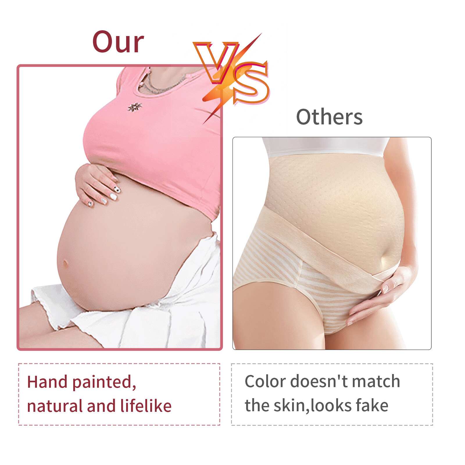 6 Months Silicone Fake Pregnant Belly Bump Artificial Bellies Tummy Prosthetics