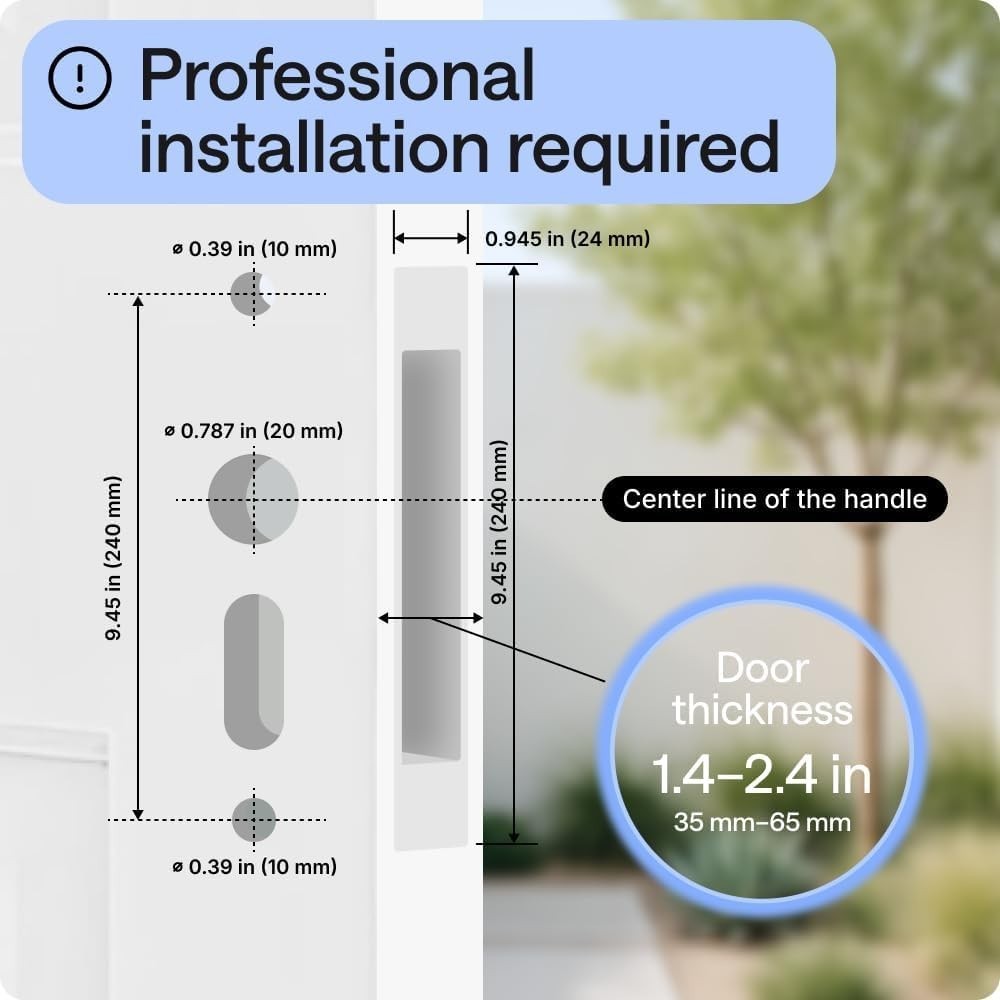 WiFi Smart Door Lock with Camera - European DIN Standard Not U.S ANSI Compatible