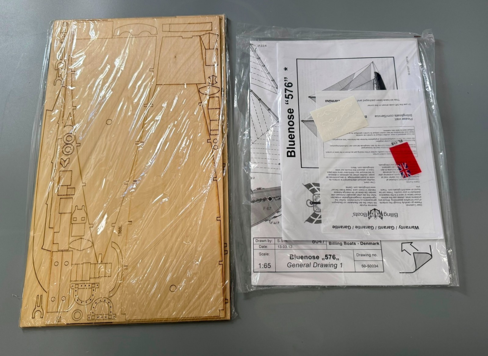 BILLING BOATS. BLUENOSE. 576. 1/65 SCALE.