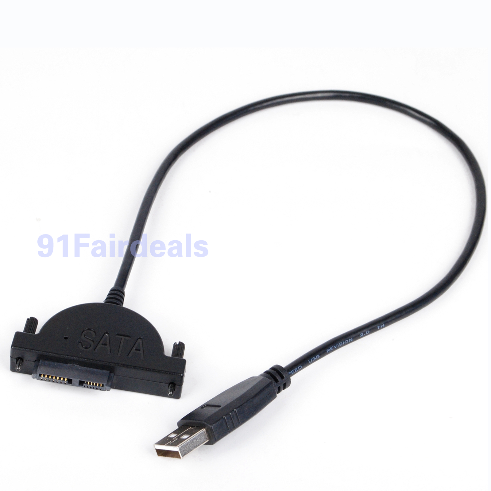 USB 2.0 to Mini SATA 7+6 13Pin Adapter Cable for Laptop CD/DVD ROM Drive