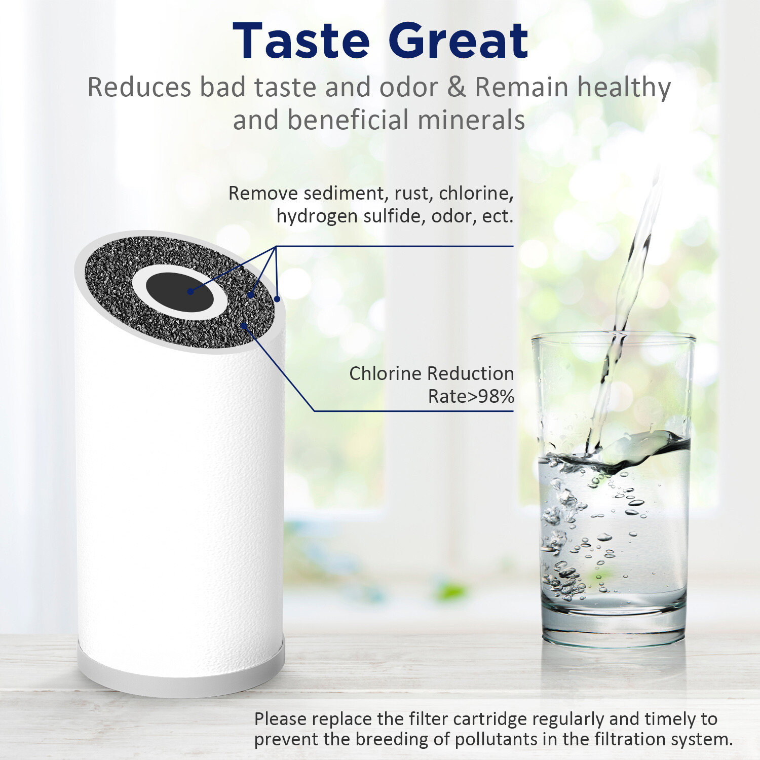 4 pcs for WHKF-GD25BB WHKF-DWHBB Sediment Carbon 5 Micron Water Filter 10 x 4.5