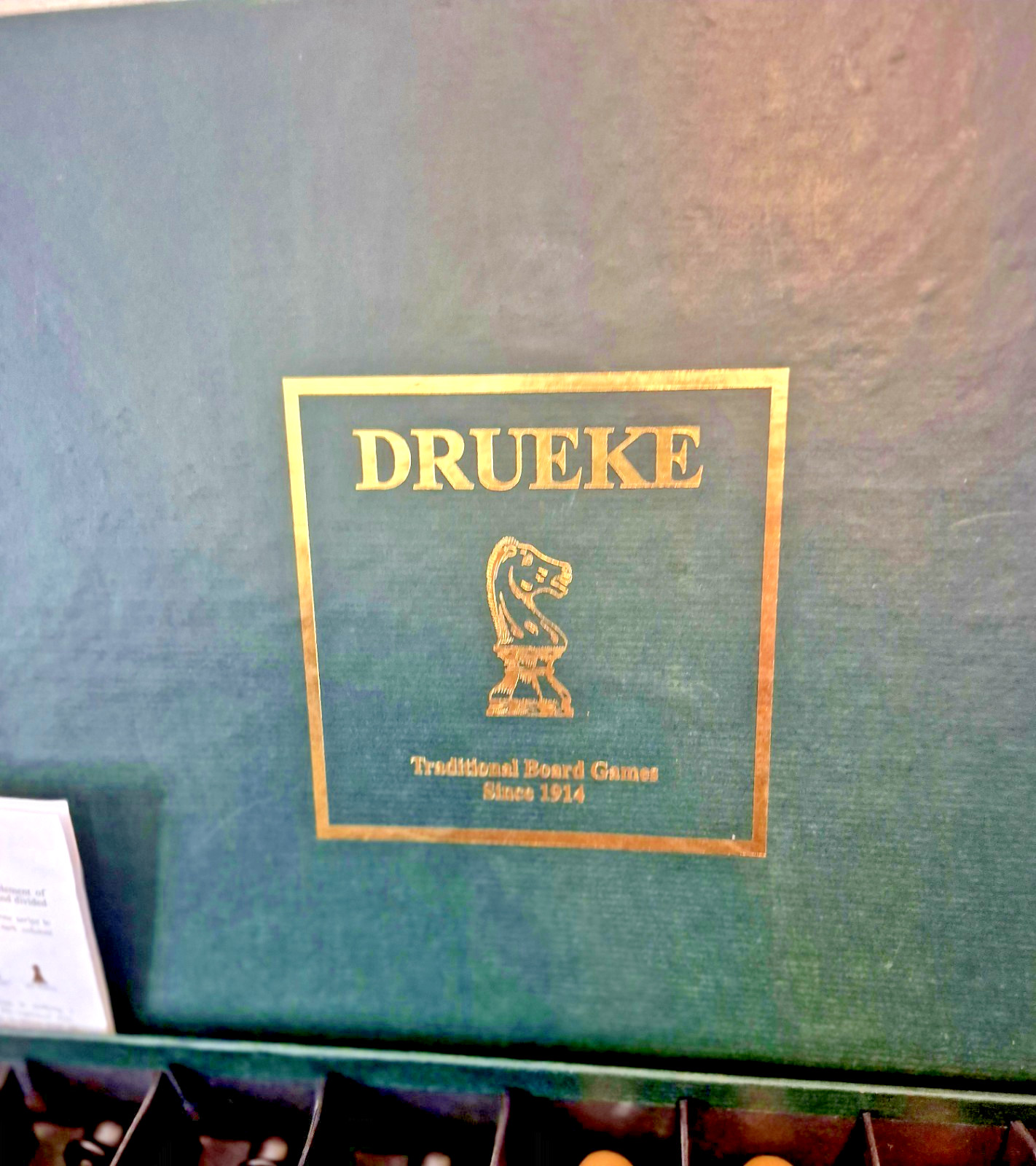 Drueke Luxury Box Wood Ebony Staunton Chess Set 4" King Players Choice? Weighted