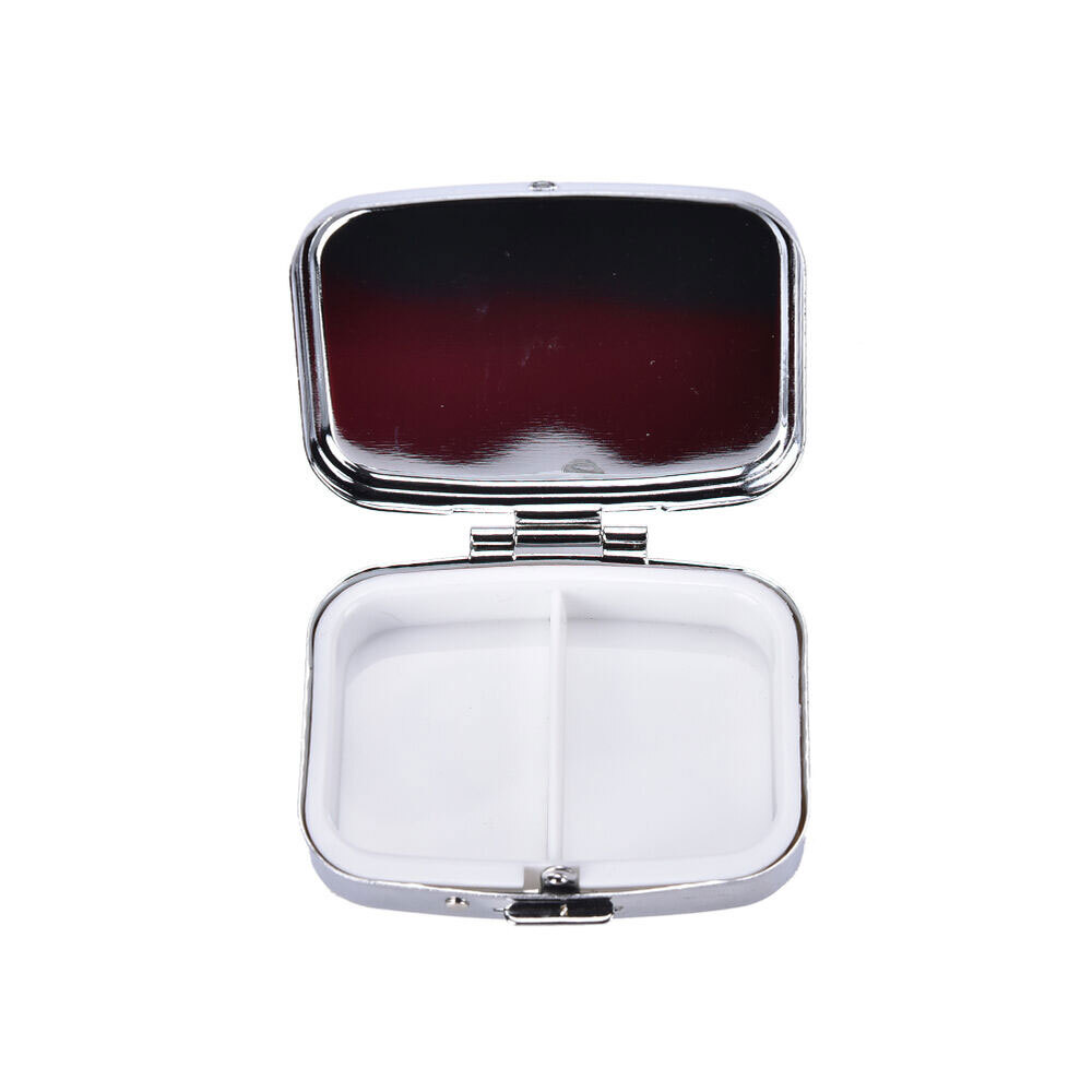 US 2Pcs Small Pill Box Medicine Organizer Portable Container Case Storage Holder