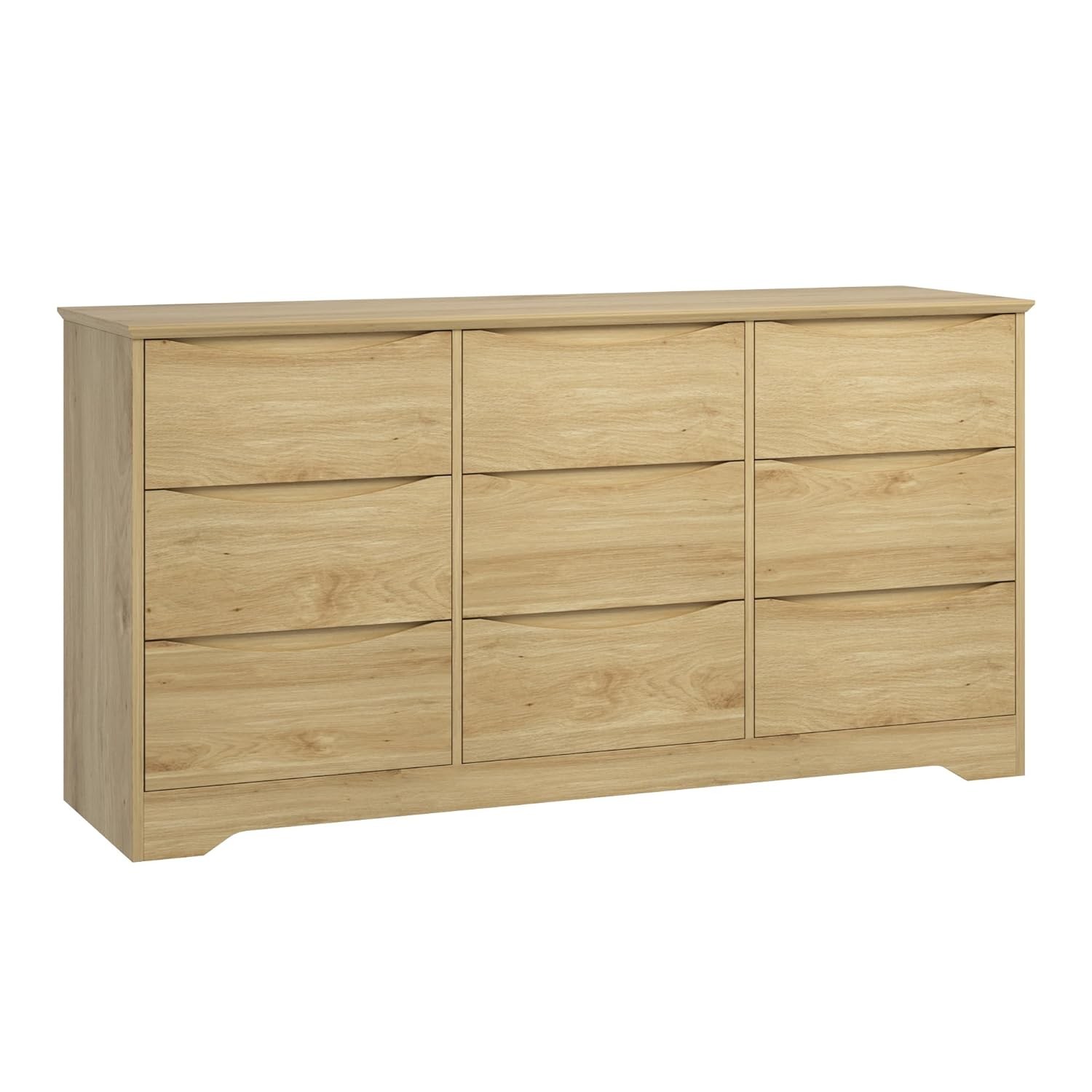 Wooden Dresser with 9 Drawers, Large Chest Storage Dresser for Bedroom