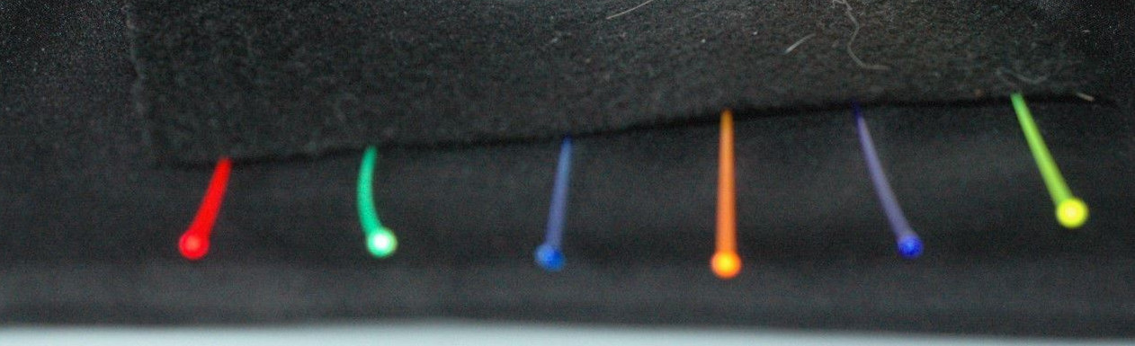 Fiberoptic replace rods sight fiber optic bright .060 .040 mm 6 colors