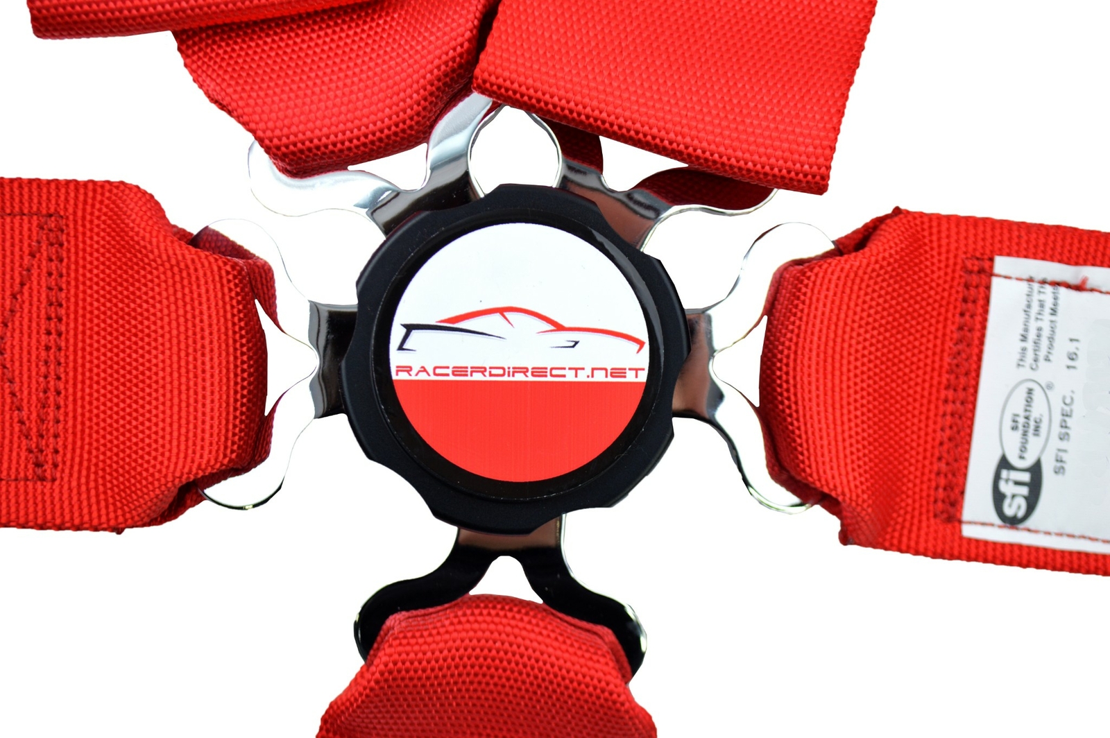 SFI 16.1 SNAP IN CLIP IN FLOOR MOUNT CAM LOCK 5 POINT HARNESS RED NHRA IHRA