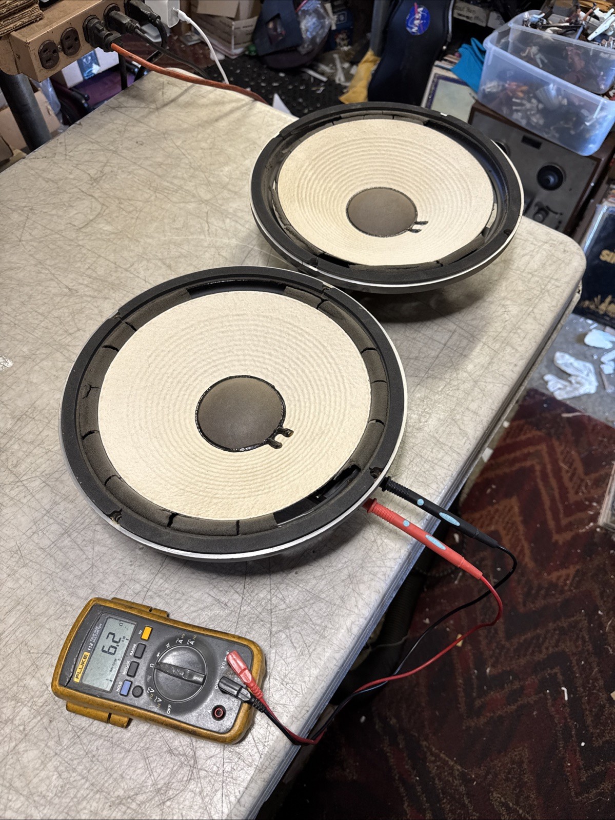 Pair of Matching JBL 128H High-Fidelity Woofers From L112, needs Re-foam