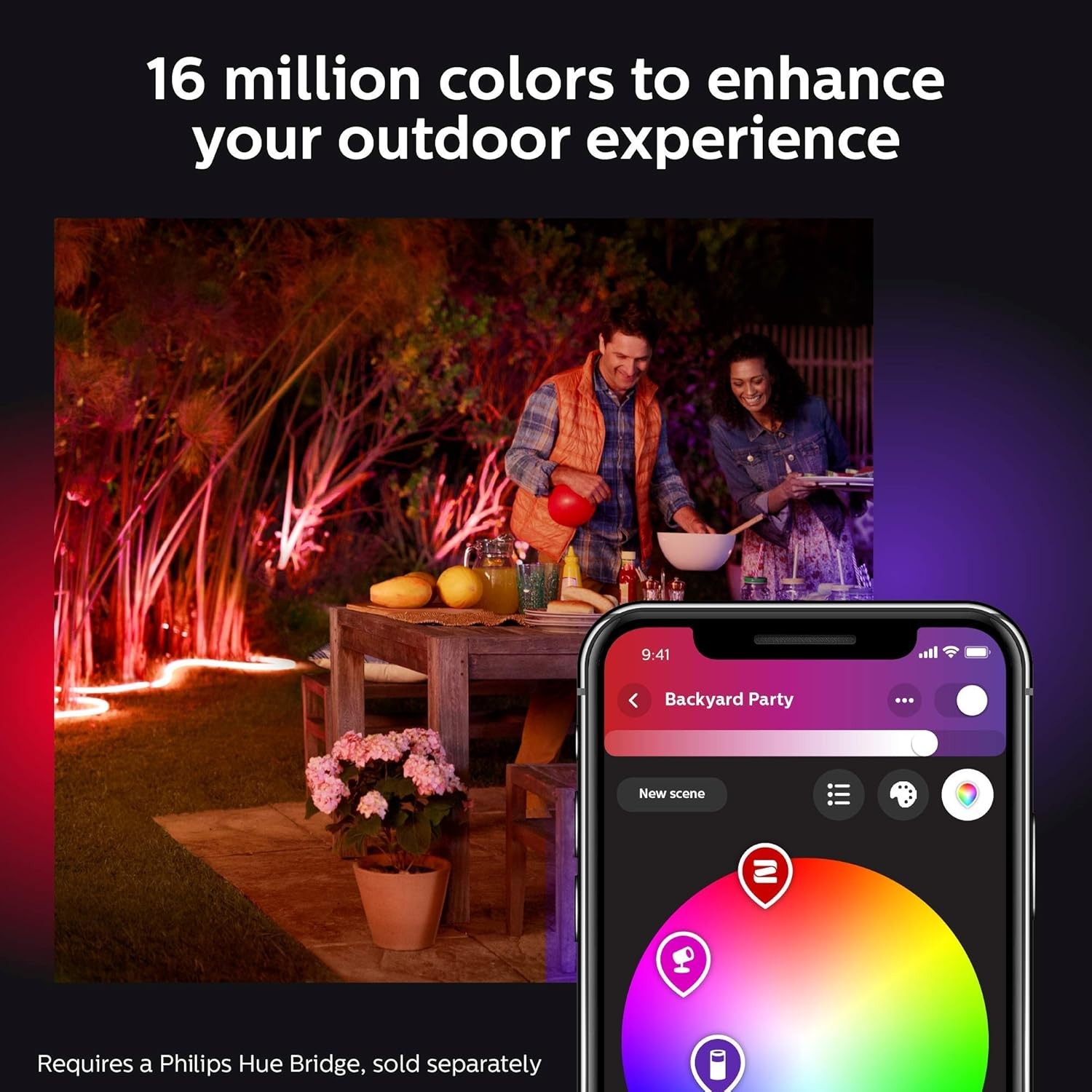 Philips Hue White & Color Ambiance 16 Ft Outdoor Shape Smart Light Strip