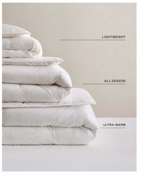 NWT QUINCE LUXE GOOSE DOWN COMFORTER KING /CAL KING INSERT LIGHTWEIGHT ORIG $300