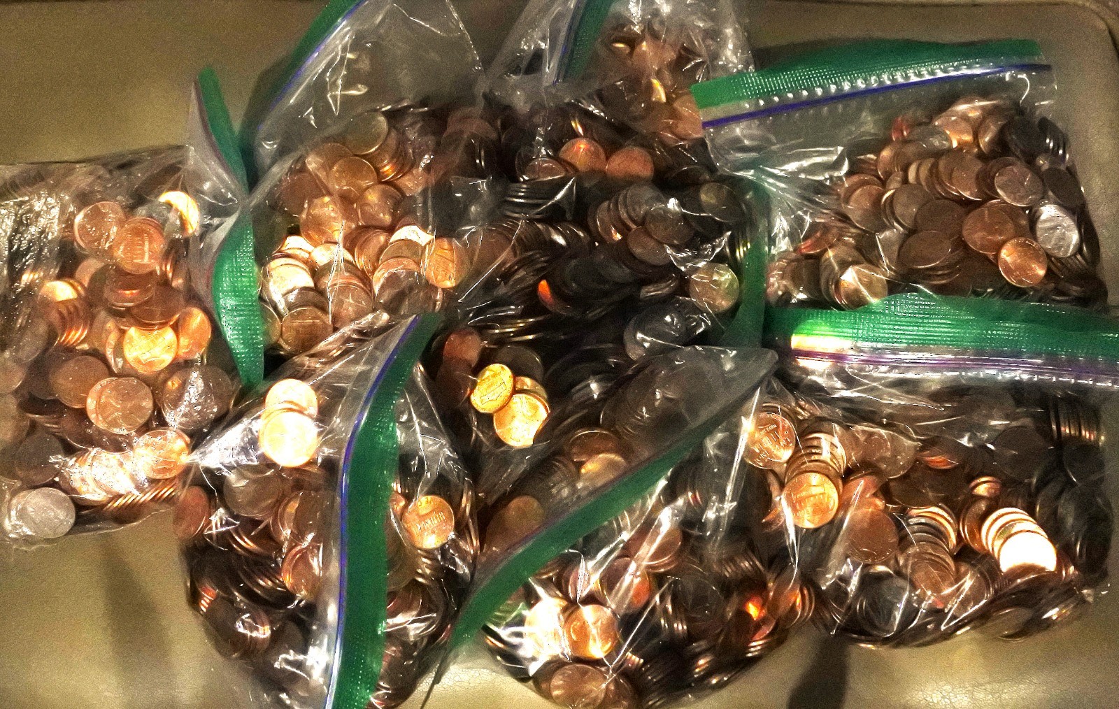 * 3 * Pounds of Post 1982 Bulk ZINC PENNIES no Copper