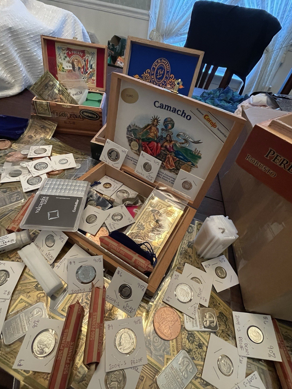 ESTATE SALE SILVER & GOLD LOT! Coins, Bars, Rounds, Rolls, Slabs & Bills!