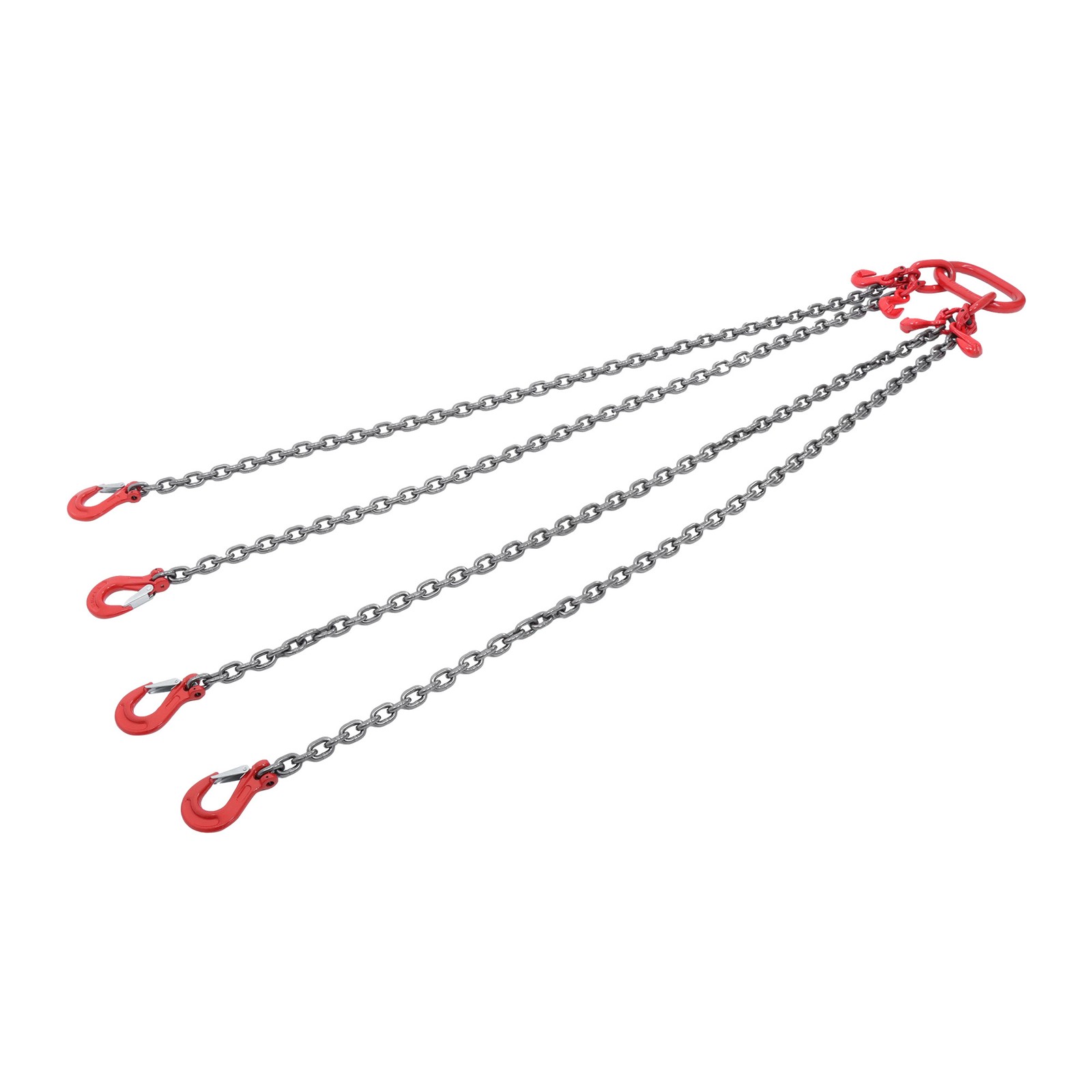 11000 lbs 5/16" x 5' Chain Sling 4 Legs G80 Lifting Chain with Grab Hooks