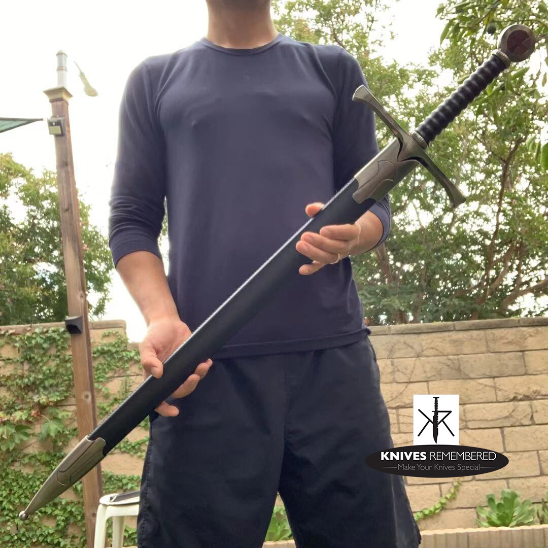 Crusader (Cross) Medieval Knight Arming Sword w/ Scabbard-CUSTOM ENGRAVED