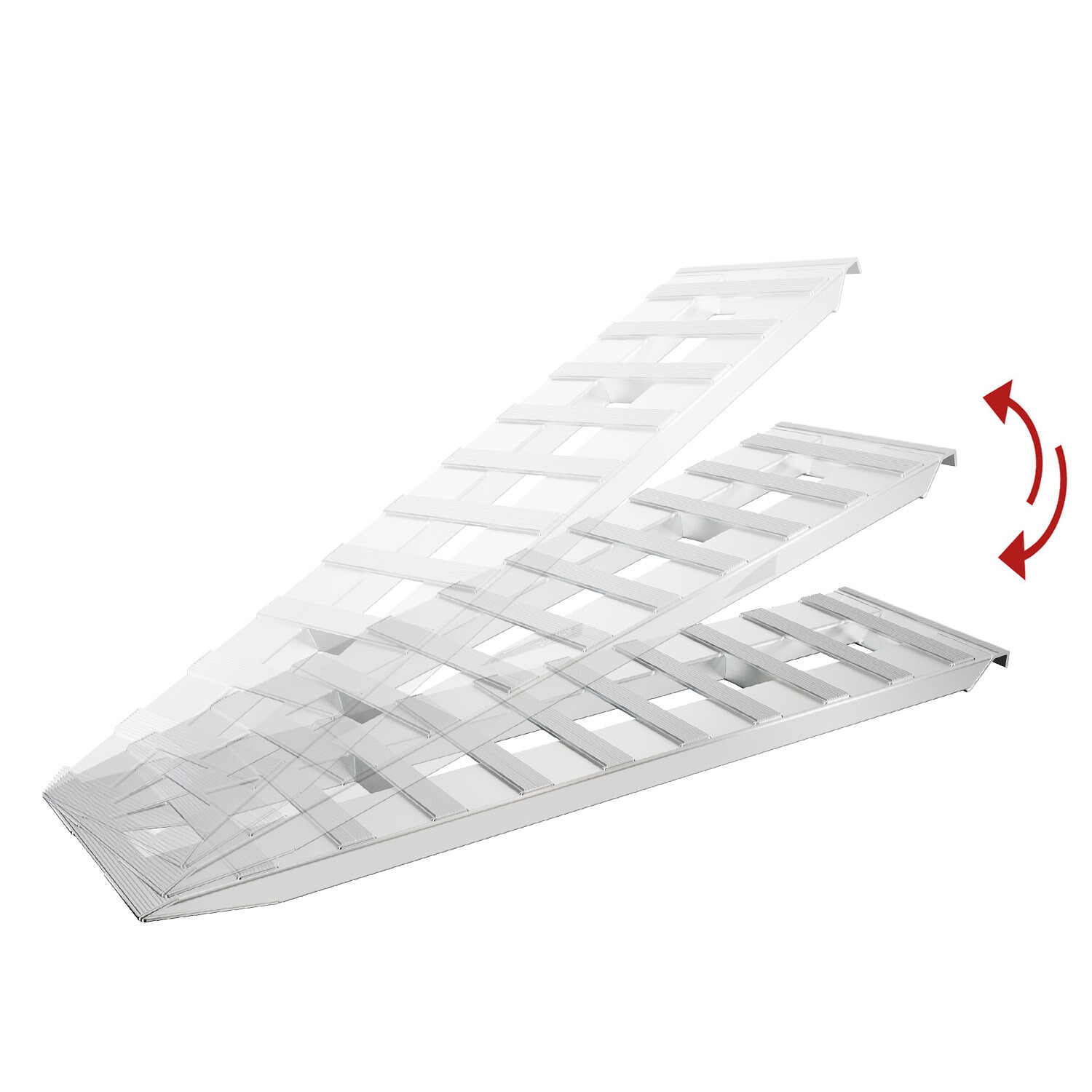 Pair Aluminum 6800LBS Hook End Ramps For Truck Car Auto Trailer 60''X15''