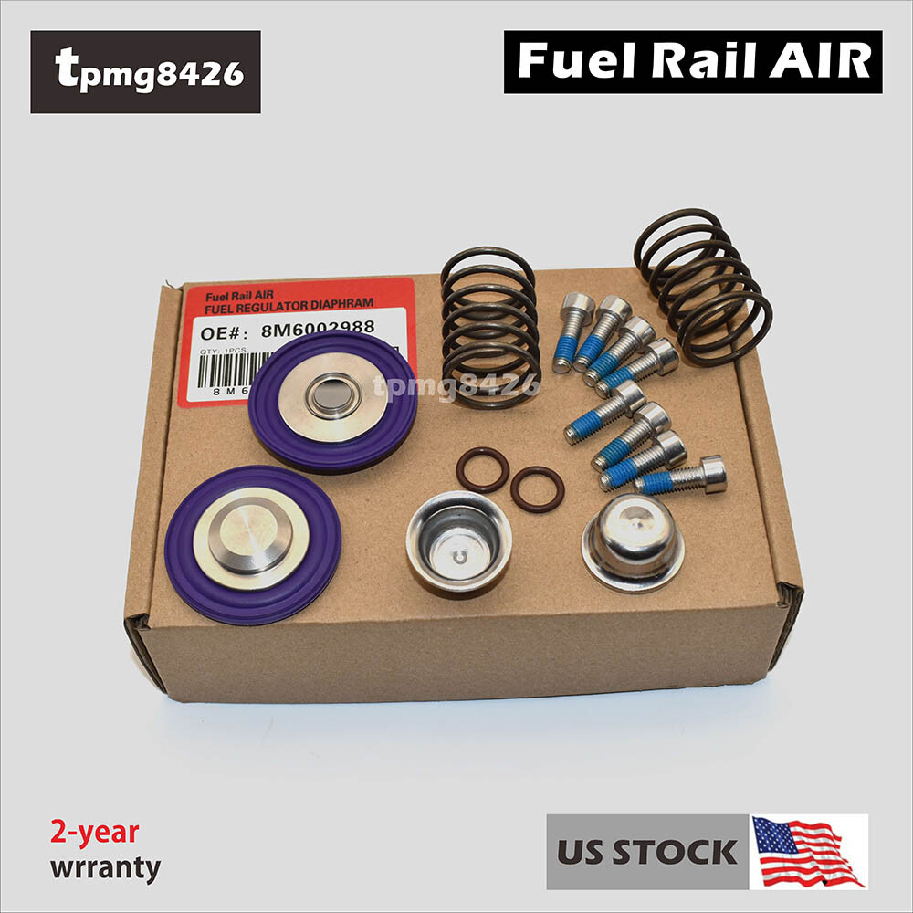 2PC 8M6002988 Fuel Rail Air/Regulator Diaphragm For Mercury Optimax 3.0L Engines