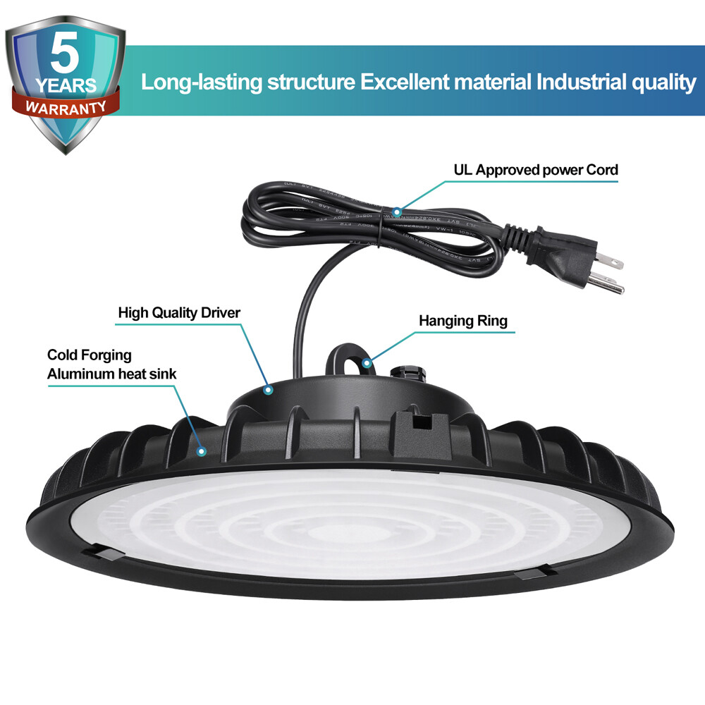 12Pcs 300W UFO Led High Bay Light Commercial Industrial Factory Gym Shop Light