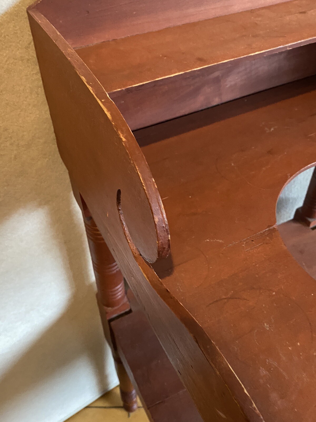 Antique Washstand w Birdseye Maple Drawer 19th Century Sheraton Style Classical