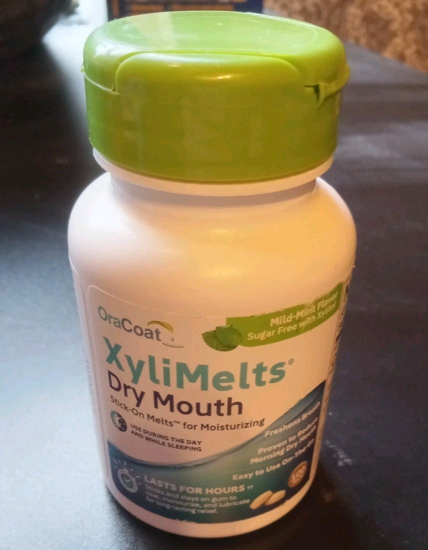 Oracoat XyliMelts for Dry Mouth Night Time or Day - 100 Count Mild Mint Flavor