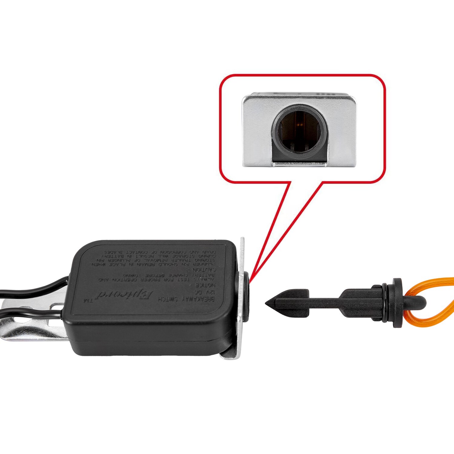 4 Feet Trailer Breakaway Switch Trailer Break Control kit Electric Brake Switch