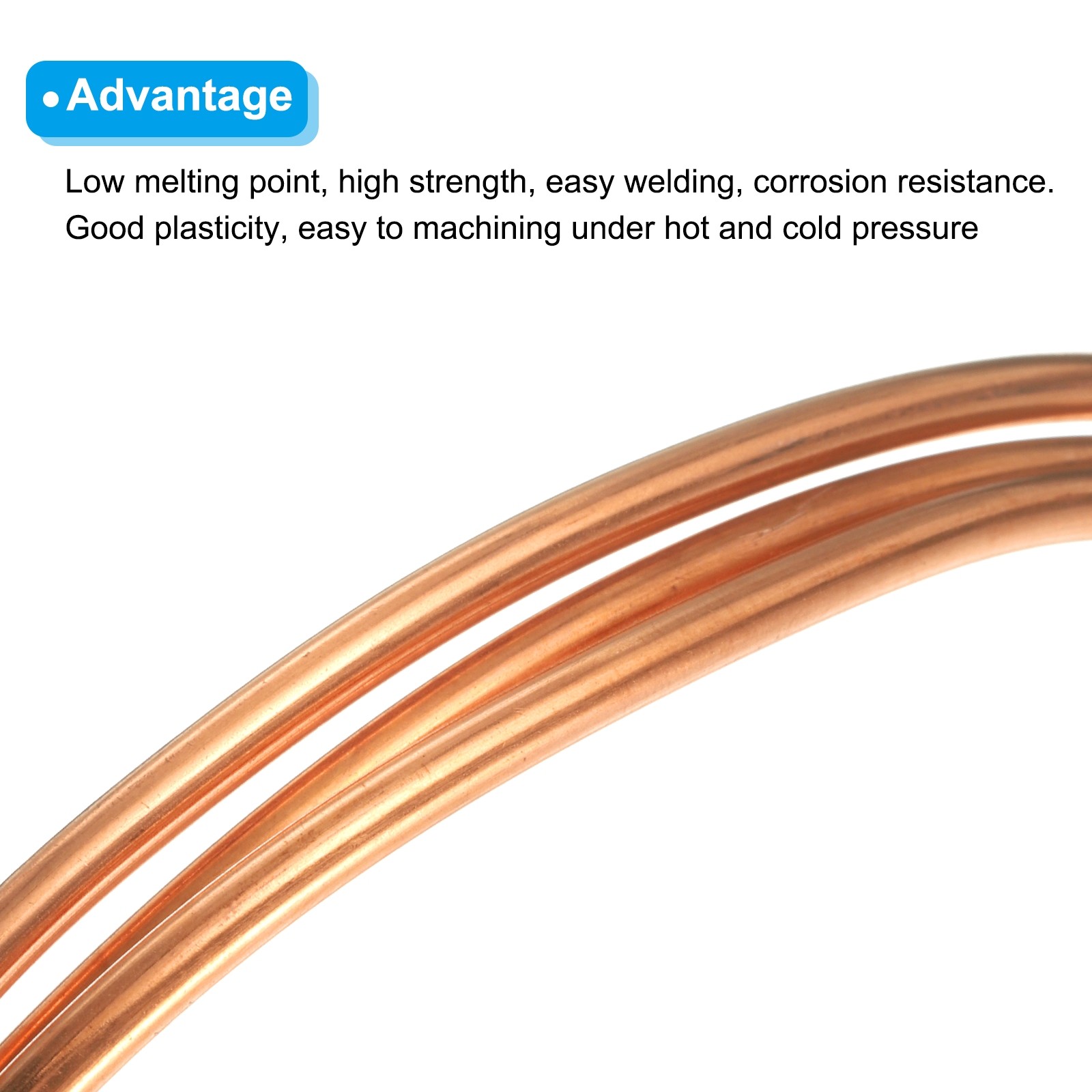 Copper Tube 1/8" OD x 3Ft 1/64" T Refrigeration Flexible Seamless Hollow Soft