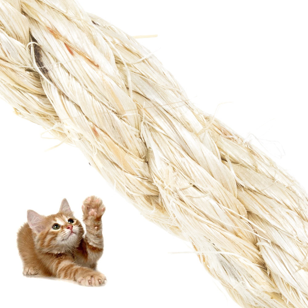 GOLBERG All Natural Sisal Rope - Crafting, Rugs, Cat Toys & More - Pet Safe Cord