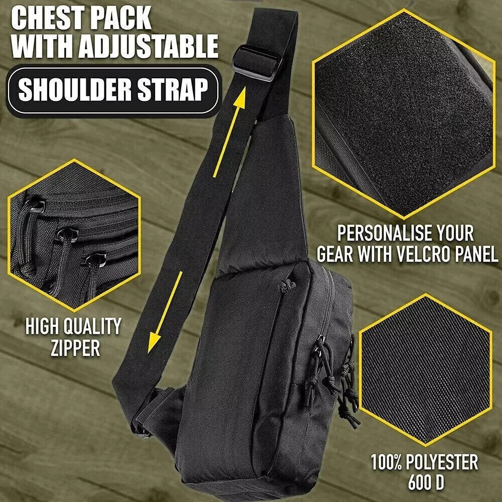 Tactical Gun Bag Pistol Holster Concealed Carry Chest Crossbody Pack Handgun Bag