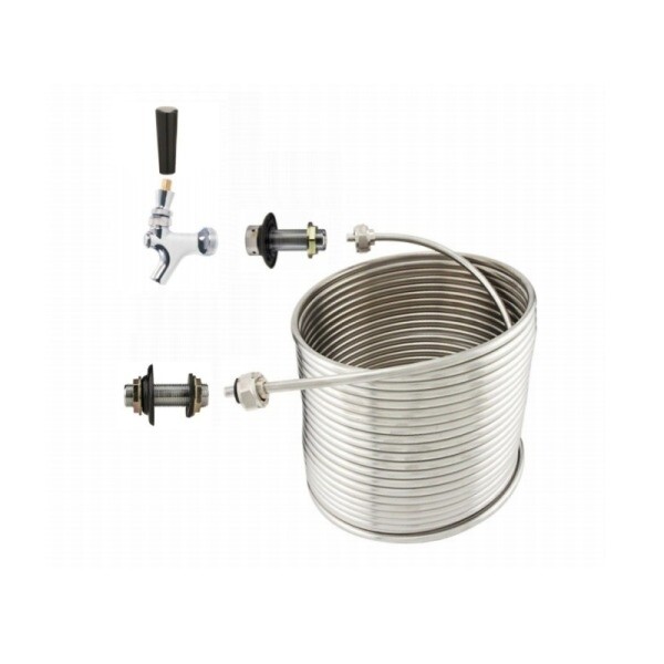 Jockey Box Single Faucet Coil Kit - 3/8" x 50', Left Hand - DIY Jockey Box Kit