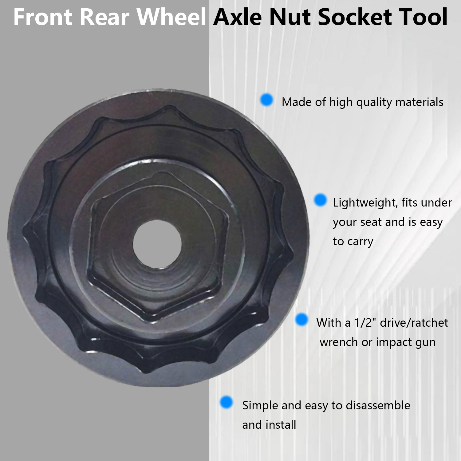 Front Rear Wheel Axle Nut Socket Tool for Ducati 1199 Panigale, Multistrada 1200