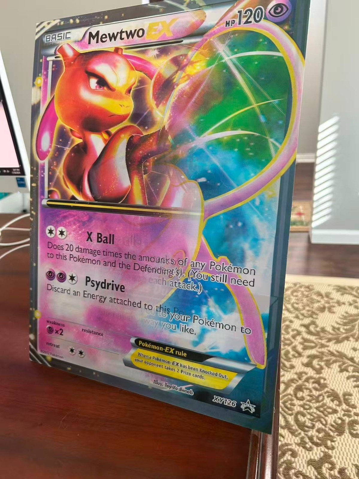 3D Motion Effect Lenticular Poster-Pokemon MEWTWO &MEW-GX Art Anime Wall decor