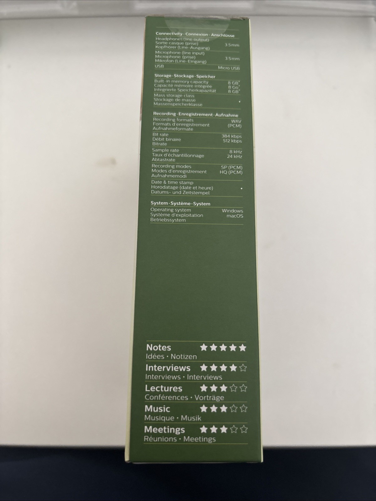 Philips VoiceTracer Audio Recorder Exceptional Recording 8GB Memory DVT1120