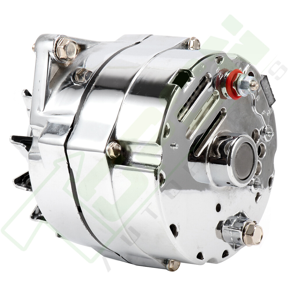Alternator for 110Amp Chrome 1 Wire Self Exciting Street Rod GM 305 350 BBC SBC