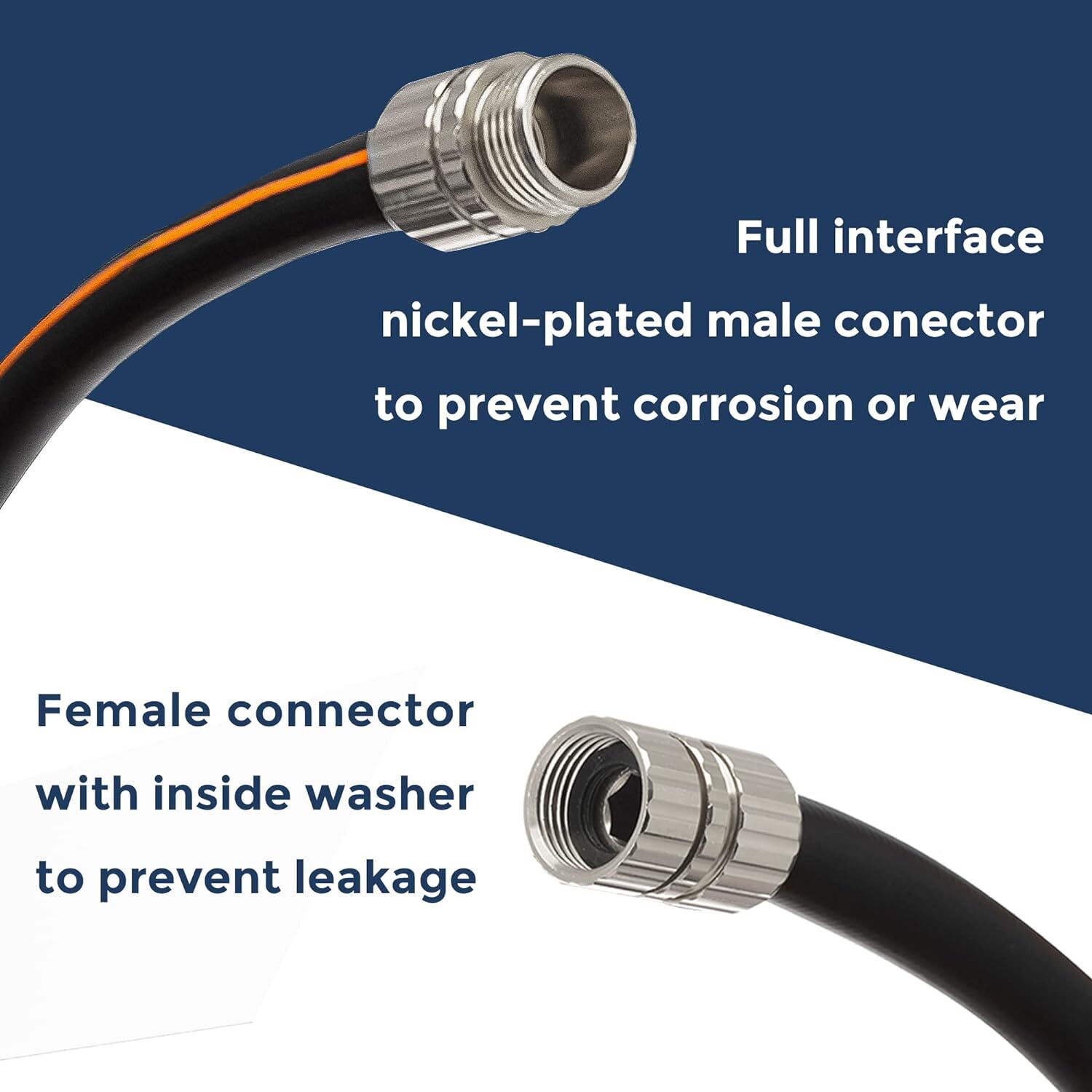 Giraffe Tools Water Leader Hose Custom Length Rubber Garden Hose 5/8" xAll Sizes