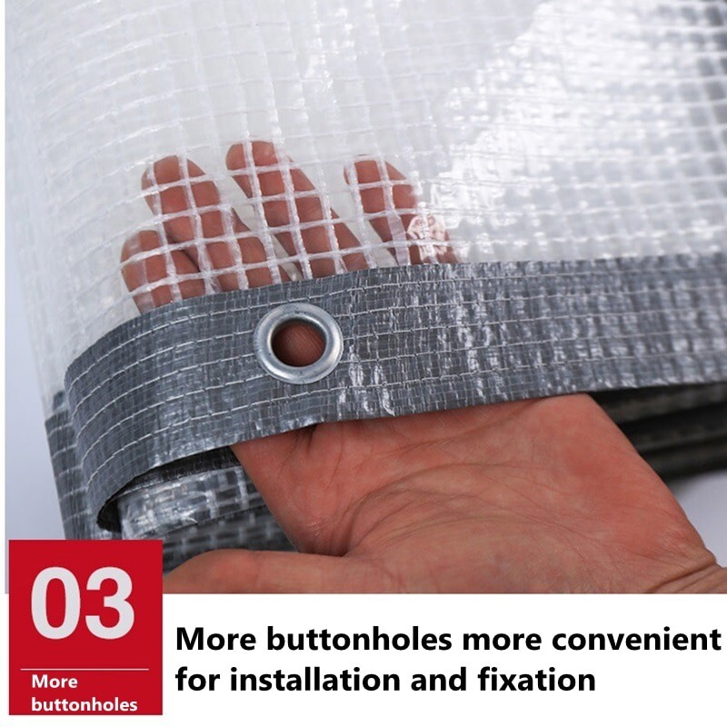 Premium Poly Waterproof Clear Tarp 16 Mil Heavy Duty Canopy