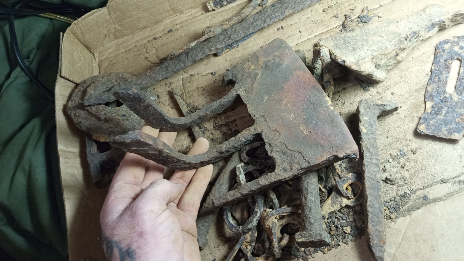 Dug civil war 30 lbs lot of Iron relics from Fort Backcreek Hedgesville WV relic