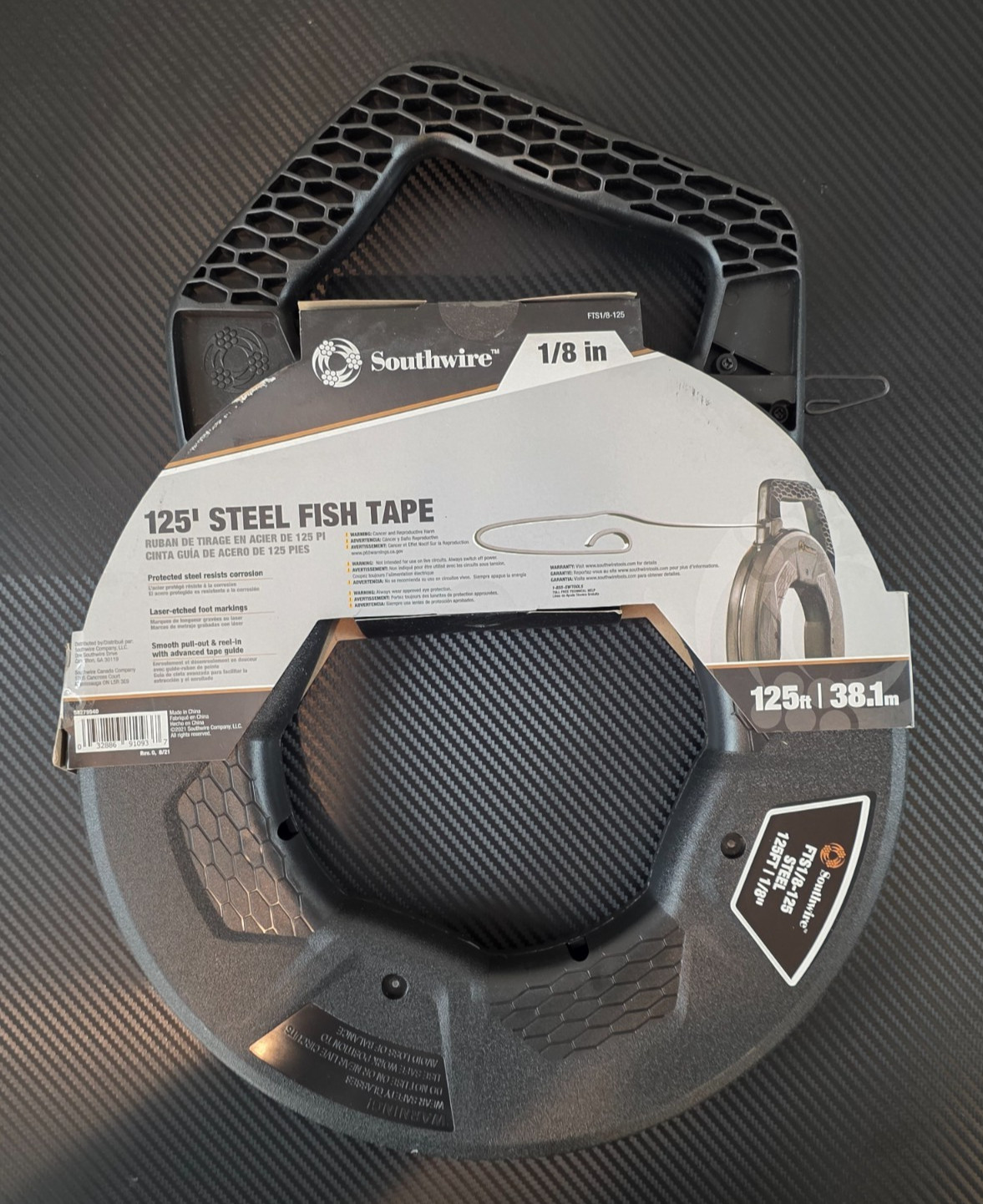 Southwire Fish Tape 1/8-inch Wide x 125-ft Flat Steel, Model # FTS1/8-125