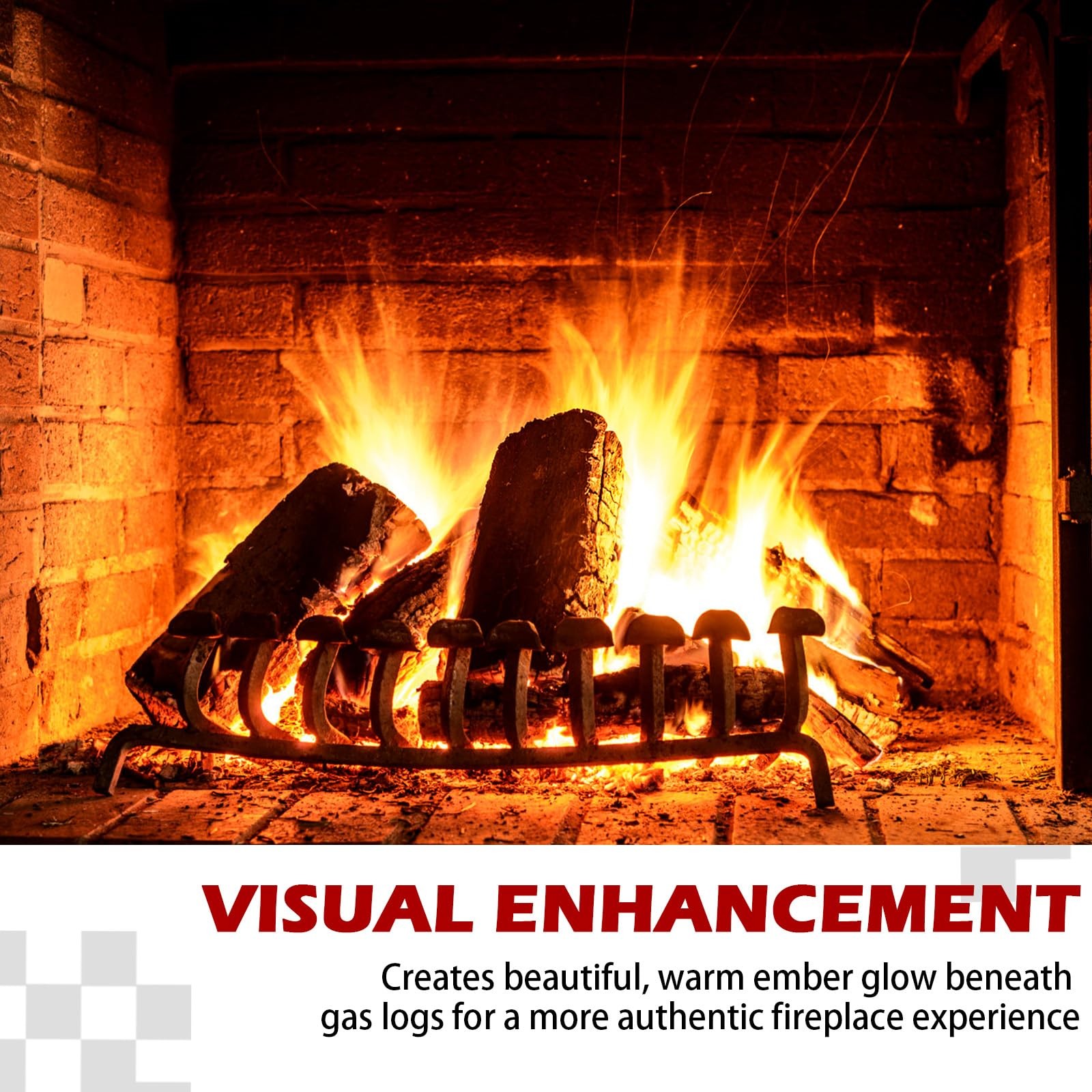 Rock Wool Gas Fireplace Embers, 6 oz, Glowing Ember Enhancement for Gas Logs ...