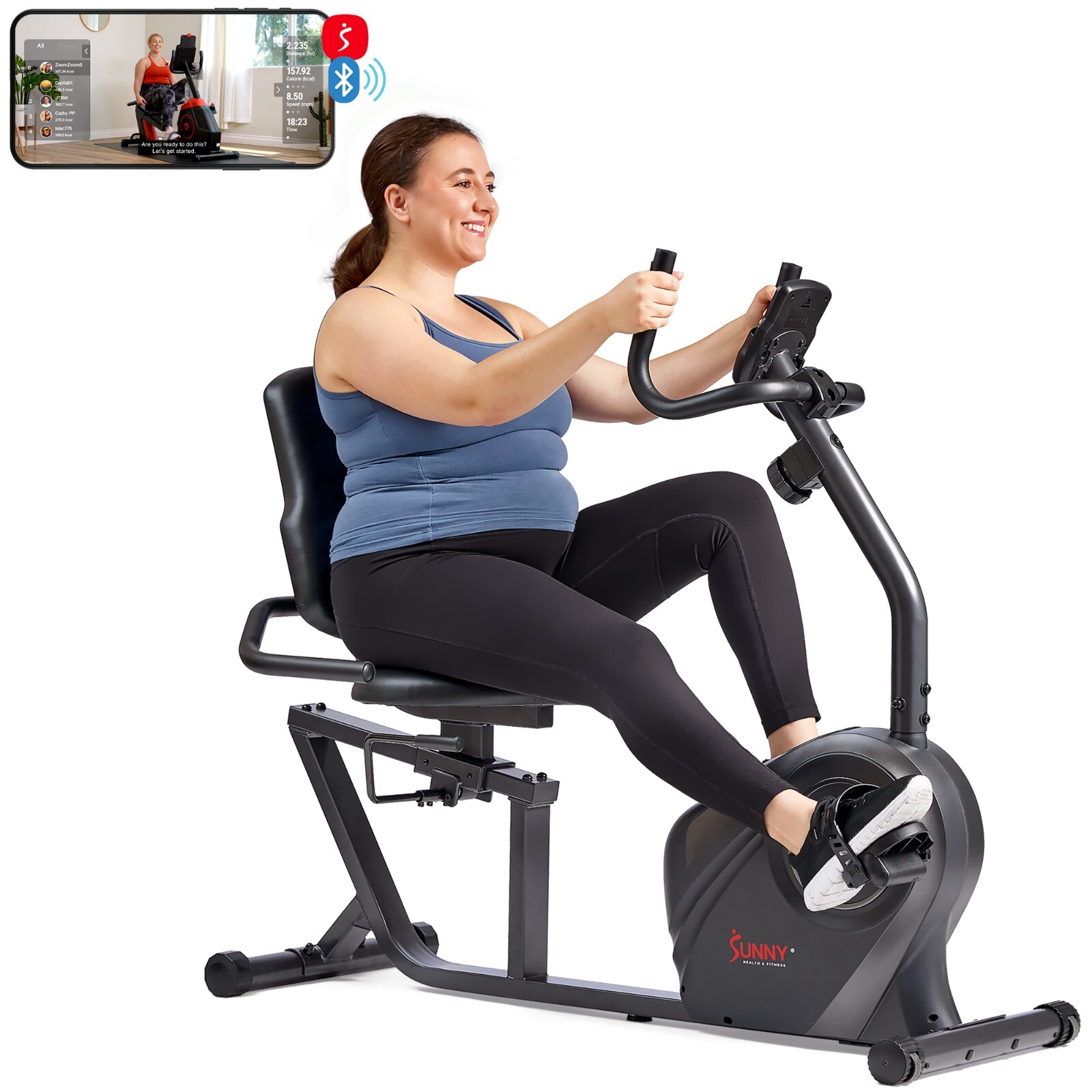 SMART Recumbent Exercise Bike Full Body Home Workout Machine Cycling Fitness