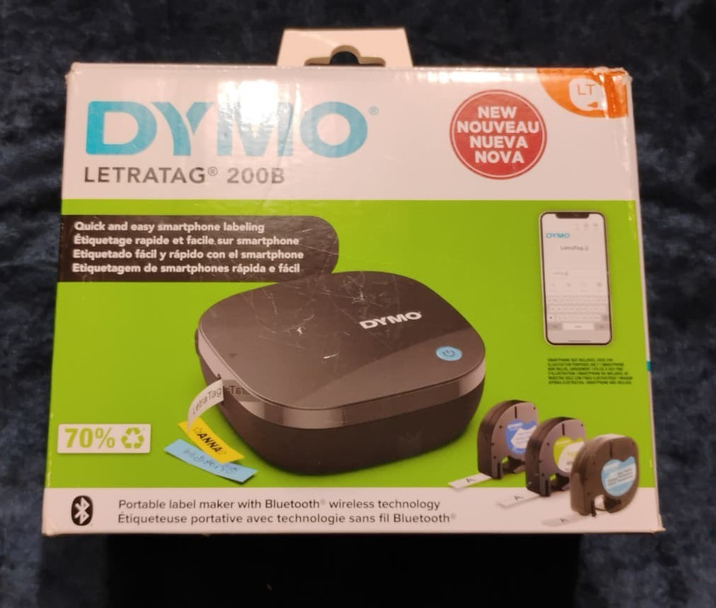 DYMO Letratag 200B Portable Label Maker With Bluetooth Smartphone labeling